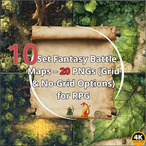 Tree of Life Battle Maps, 10 RPG-kaarten (Grid en Non-Grid), 4K digitale download, Rollenspel afdrukbaar terrein, DnD, Pathfinder, TTRPG Fantasy