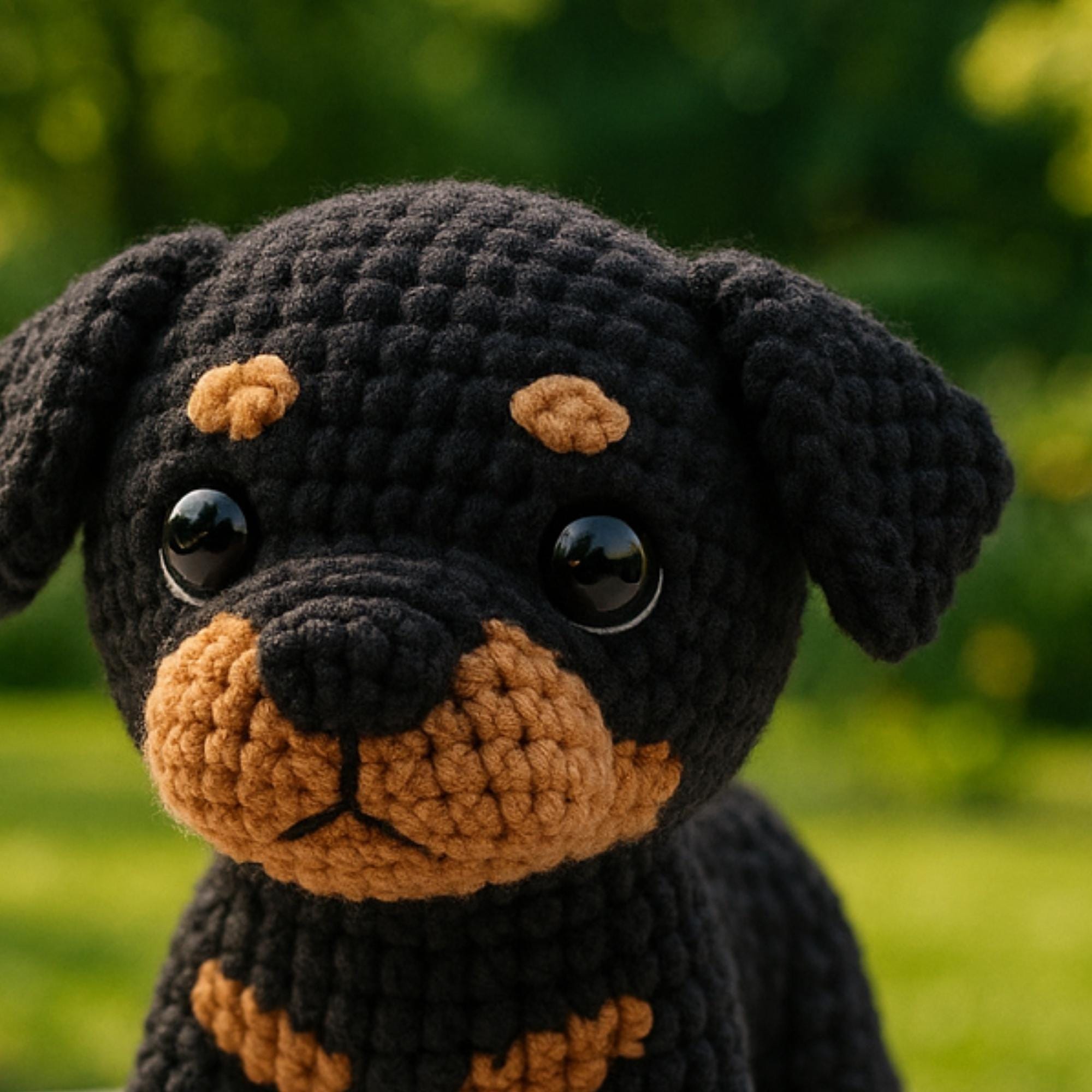 Amigurumi Rottweiler Dog Crochet Pattern – Easy DIY Plushie Tutorial ...