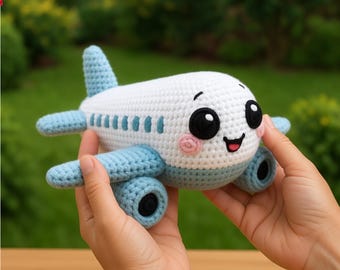 Amigurumi Airplane Crochet Pattern – Plush Toy Tutorial (PDF Download)
