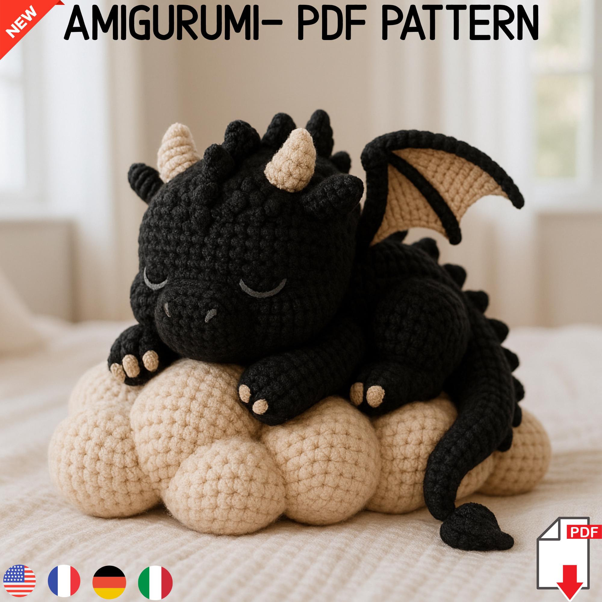 Amigurumi Sleeping Dragon Crochet Pattern – Easy DIY Plushie