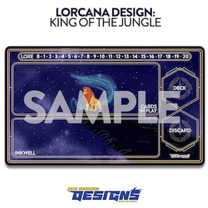 King of The Jungle Lorcana Trading Card Game Playmat