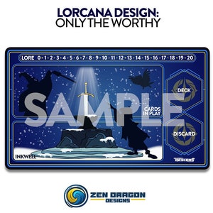 Only The Worthy Lorcana Trading Card Game Playmat