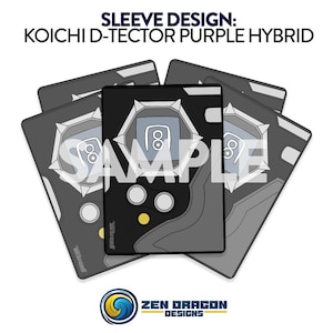 May include: A black and gray D-tector sleeve design for a Koichi D-tector. The design features a purple hybrid color scheme. The sleeve has a sample text on it.
