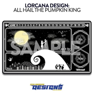 All Hail the Pumpkin King Lorcana Trading Card Game Playmat