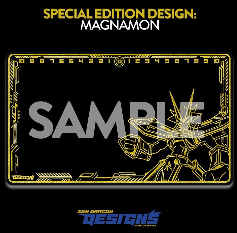 Magnamon Digimon Card Game Custom Playmat Special Edition Etsy