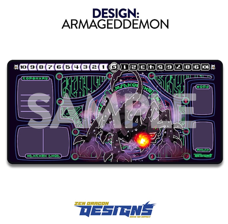 Armageddemon Digimon Card Game Custom Playmat - Etsy