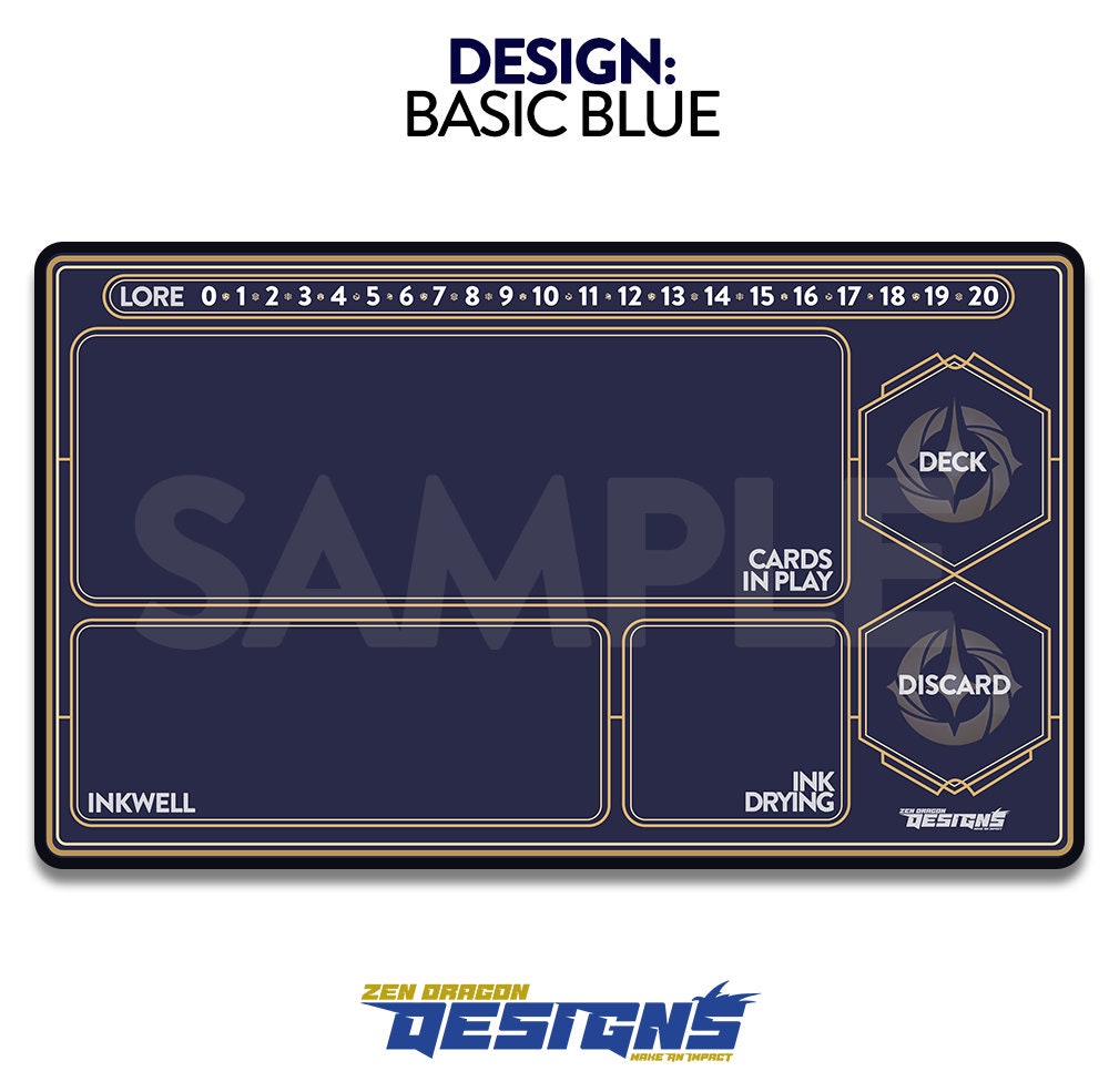 Lorcana Playmat With Zones LORCANA Compatible Playmat 24x14 Inches