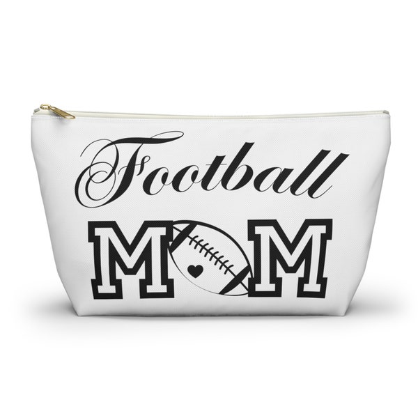Bolsa de aseo Football Mom - Kit Glam para el día del juego para padres deportivos - Bolsa de maquillaje para mamá deportiva - Edición de fútbol para retoques del día del juego