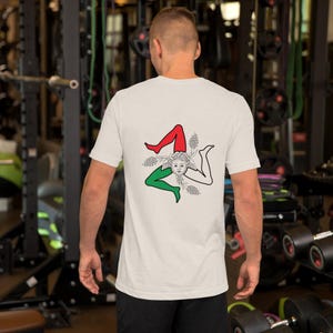 Orgoglio italoamericano di ispirazione siciliana, camicie per uomo e donna T-shirt unisex, trinacria Sicily