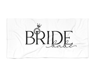 Perfect summer bride to be Beach Towel, destination wedding , wedding party Bachelorette gift,  towels, pool party favors