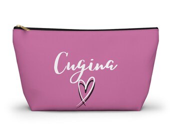 Cugina, Italian gifts , gift for cousin, mother day, birthday gift, Christmas gift, toiletry bag , makeup bag , accessory bag