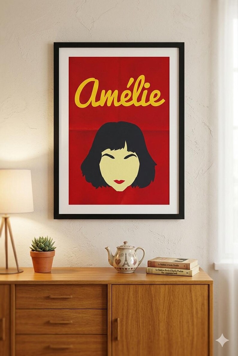 Amélie Movie Poster Print, Minimalist French Cinema Wall Art, - Etsy
