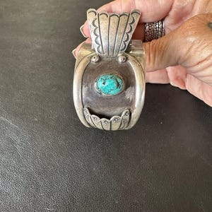 771. Navajo Sterling Silver And Turquoise Watch Cuff
