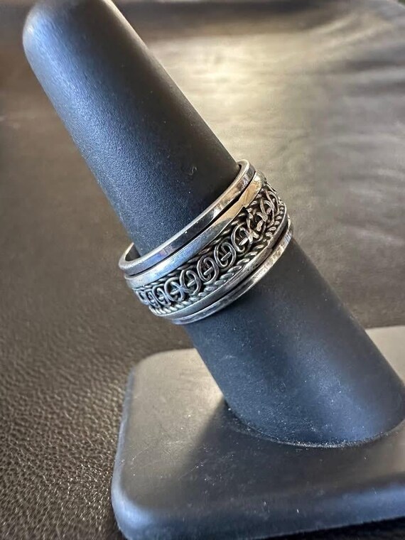 1069.  Sterling Silver Spinner Ring - image 2