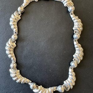808. Taxco Sterling Silver Statment Necklace