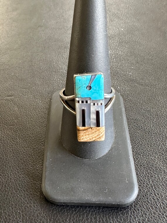 Sterling Silver Southwestern Inlay Ring