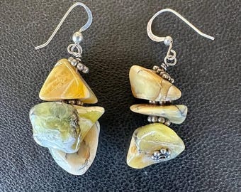 1026. Dendritic Agate Dangle Earrings