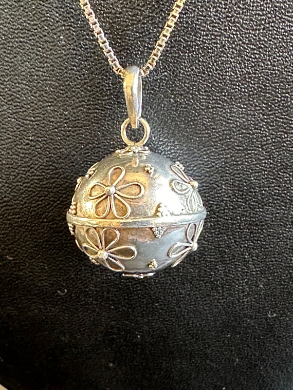 Sterling Silver Chime Ball Pendant