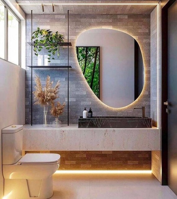 Large Custom LED Mirrors for Bathroom