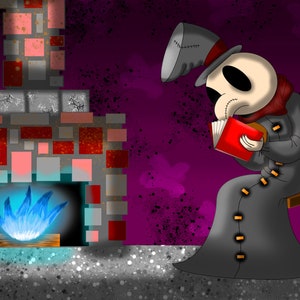 plague doctor reading