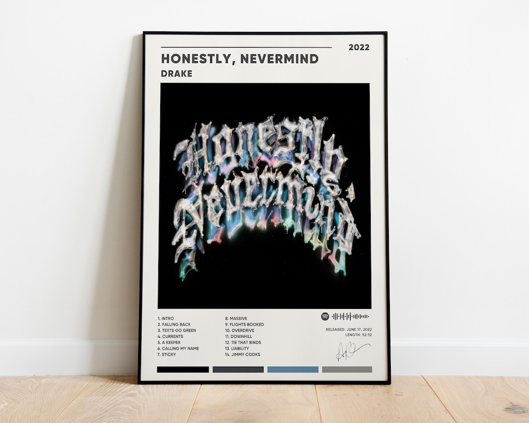 Drake Honestly Nevermind Album Cover Poster Drake Honestly Etsy