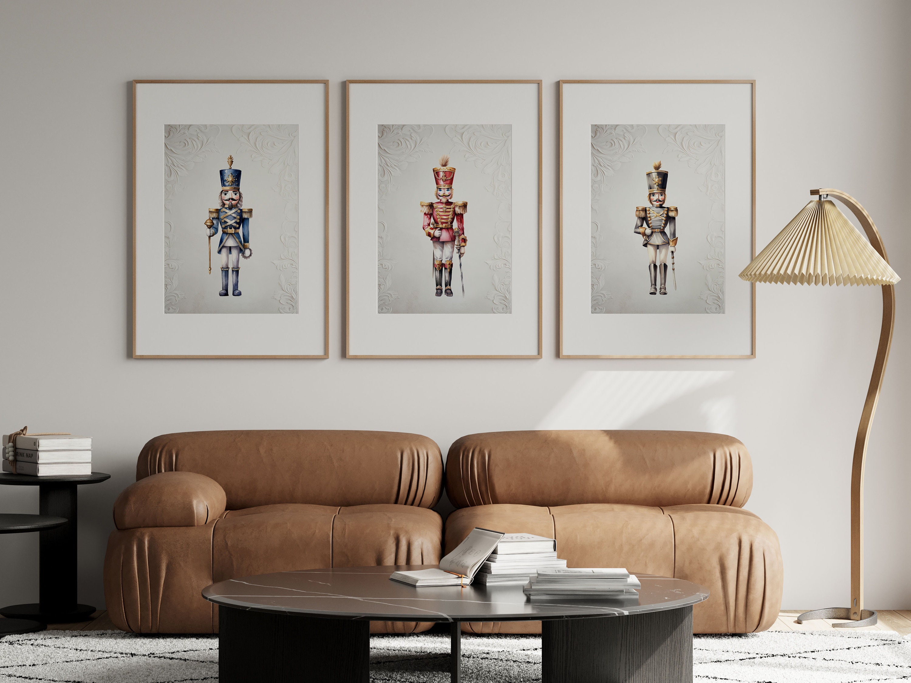 Nutcracker Prints Set of 3 Christmas Prints Vintage Nutcracker Digital