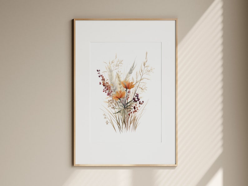 Wildflower Watercolor Prints Set of 3 Prints Neutral - Etsy