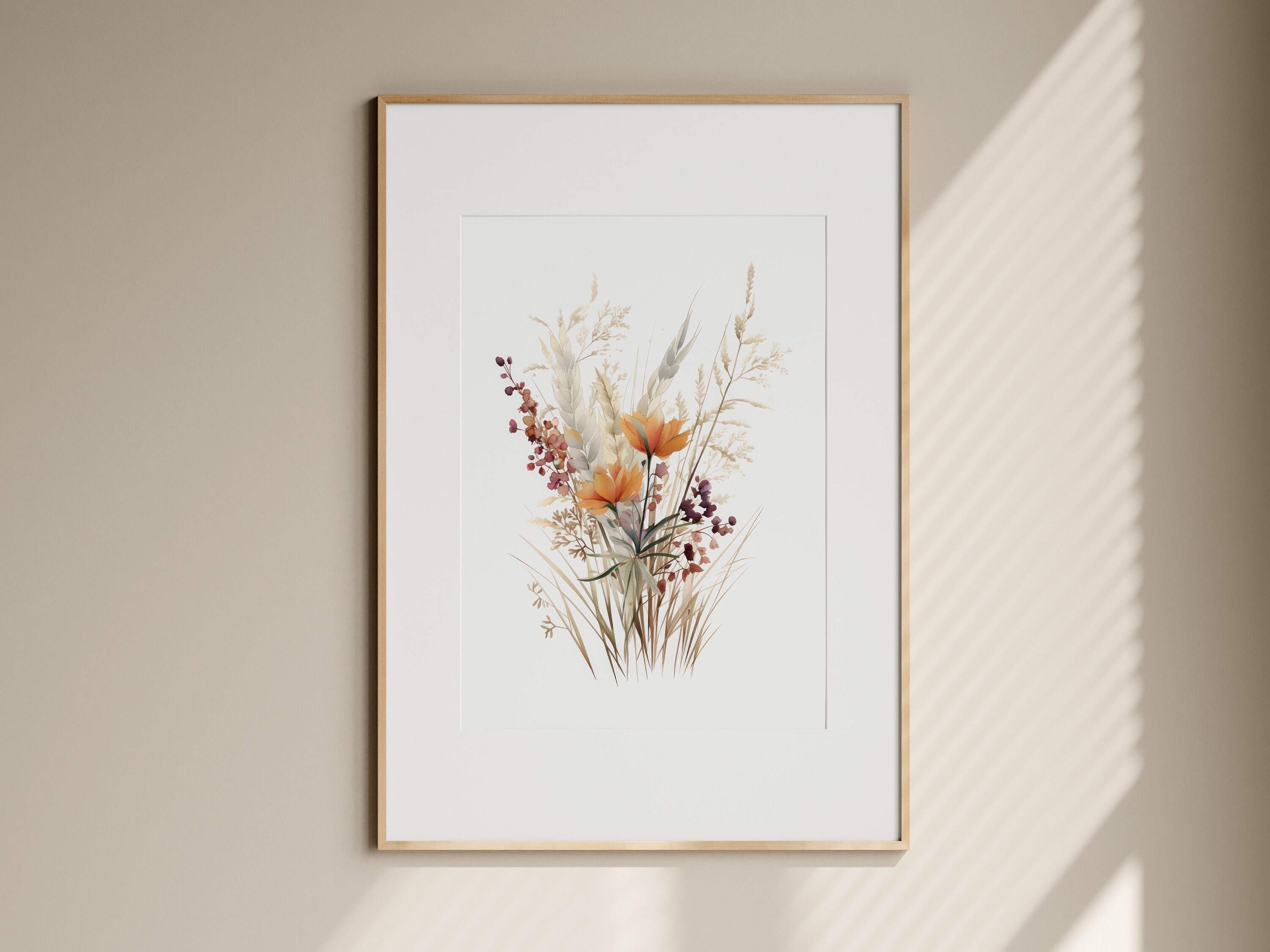 Wildflower Watercolor Prints Set of 3 Prints Neutral - Etsy