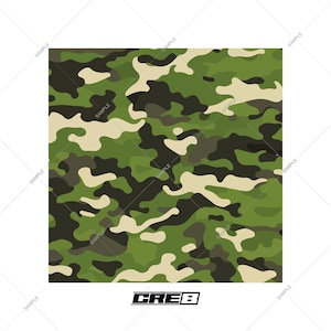 Green Military Camo Background - Digital Download | AI, PNG, SVG Files for Cricut, Silhouette, Print & Design | Army, Hunting, Outdoors