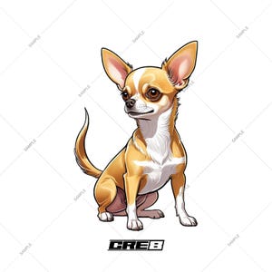 Chihuahua Dog PNG Image Transparent - Digital Download | Chihuahua Clipart for Crafts, Stickers, Apparel & Decor
