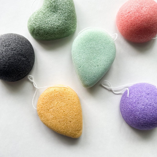 Organic Biodegradable Konjac Facial Sponge - Plastic Free Natural Cleansing Sponge