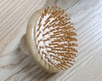 Natural Bamboo Stimulating Scalp Massager - Eco Friendly Plastic Free Bamboo Brush