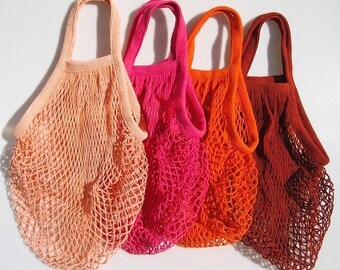 Reusable Organic Plastic Free Cotton Mesh Bags - Eco Friendly Sustainable Grocery Bag