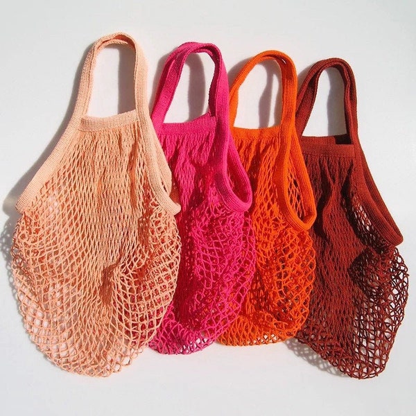 Reusable Organic Plastic Free Cotton Mesh Bags - Eco Friendly Sustainable Grocery Bag