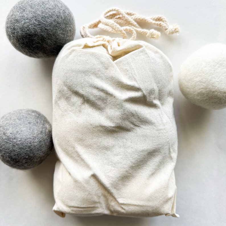 Natural Organic Handmade 100% New Zealand Wool Dryer Balls Plastic Free Reusable Biodegradable Dryer Balls Set of 6 image 6