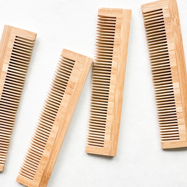 Plastic Free Natural Bamboo Hair Comb - Eco Friendly Biodegradable Comb