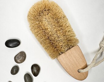 Brosse à vaisselle en noix de coco bio naturelle - Brosse de cuisine écologique en noix de coco sans plastique