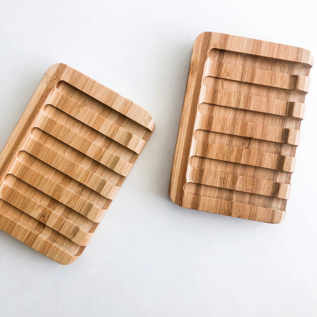 Plastic Free Natural Bamboo Soap Dish Reusable Eco Friendly Bamboo Soap