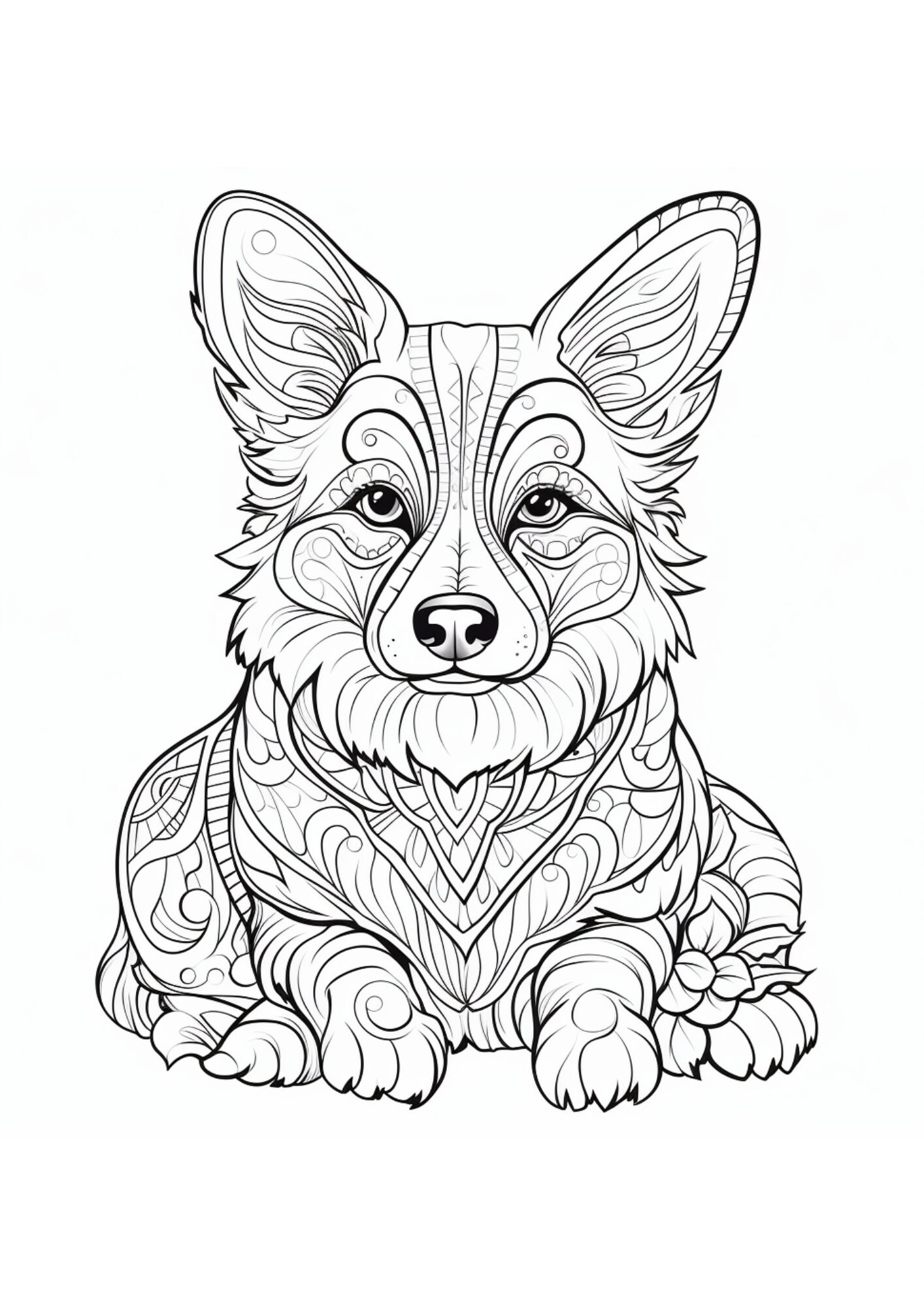 Adult Printable Colouring Sheets Mandala Dogs - INSTANT DOWNLOAD - Etsy ...
