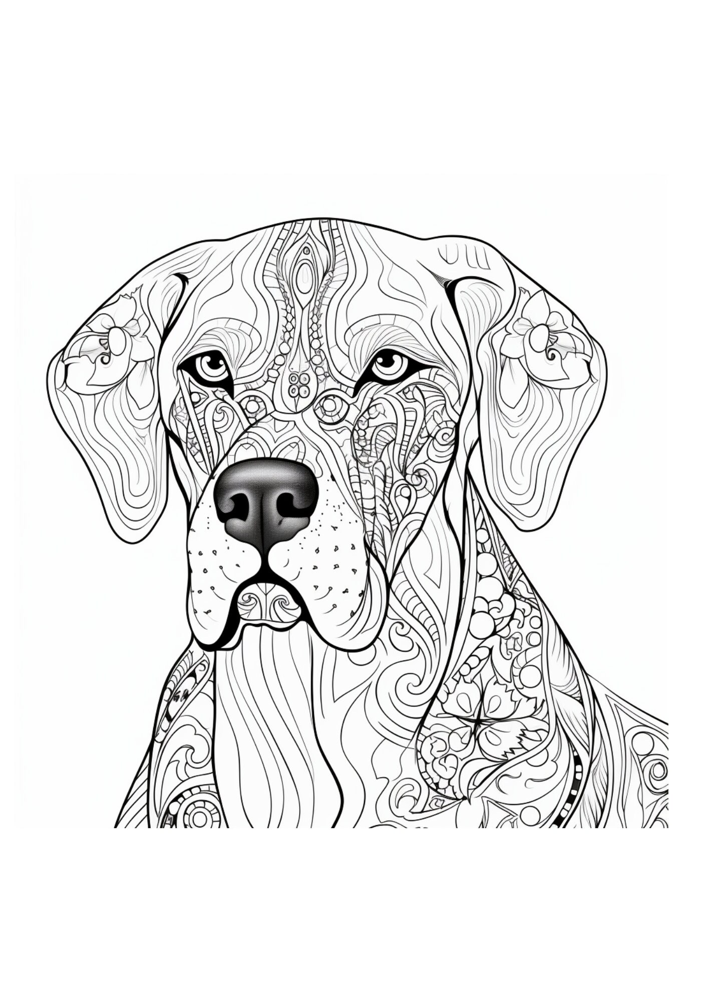 Adult Printable Colouring Sheets Mandala Dogs - INSTANT DOWNLOAD - Etsy ...
