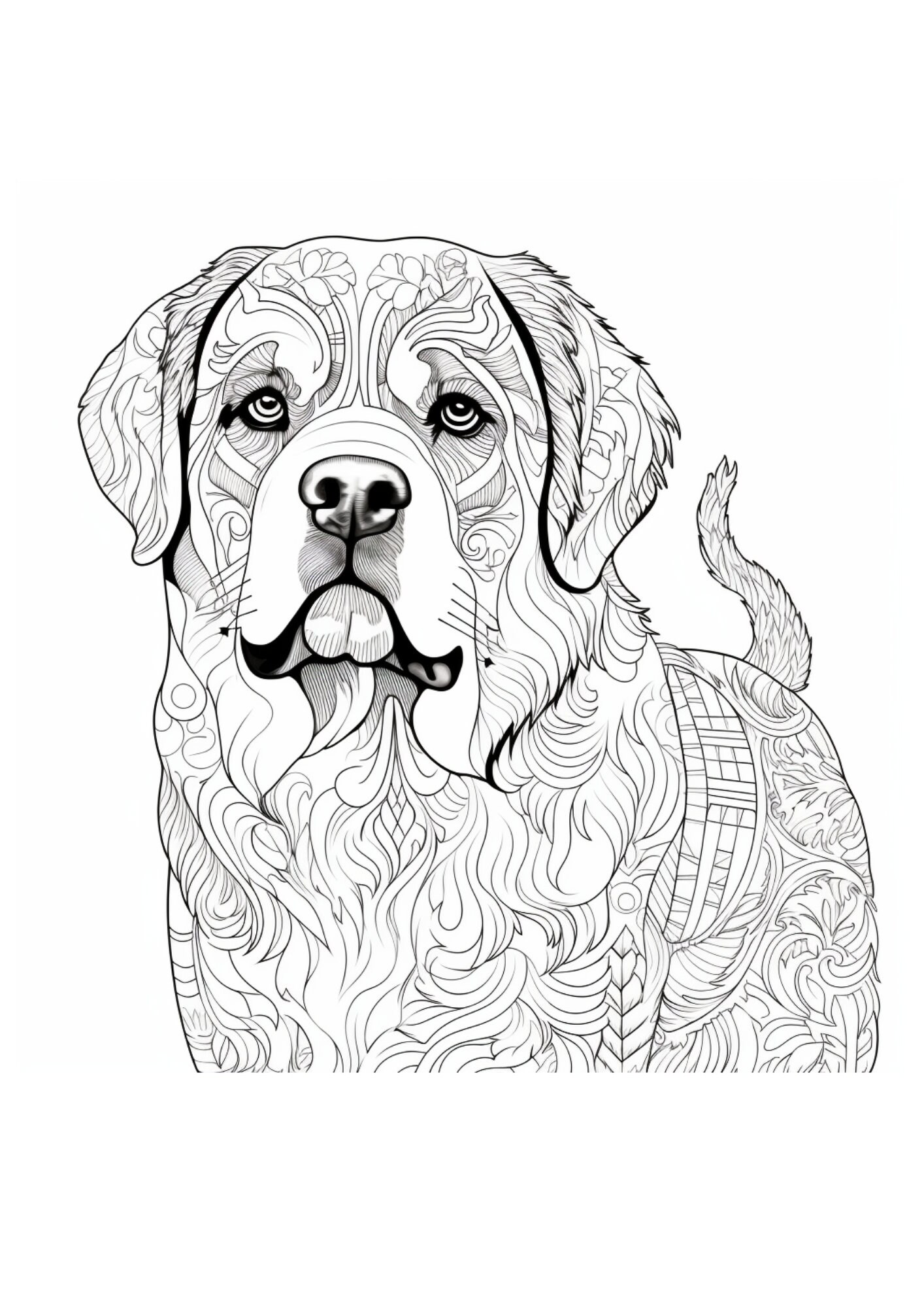 Adult Printable Colouring Sheets Mandala Dogs - INSTANT DOWNLOAD - Etsy ...