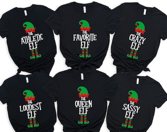 Custom The Elf Shirt, Custom Elf Shirt, Christmas Family Matching, Funny Christmas Shirt, Christmas Elf Shirts, Christmas Family Matching