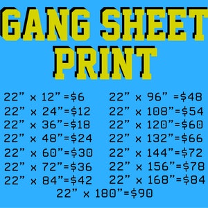 Custom Bulk DTF Gang Sheet, Dtf Gang Sheet, Personalized Heat Print, Custom Transfer, High Quality, Ready To Press, Dtf Transfer, Dtf Prints
