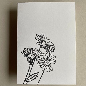Cartão Flor do Mês de Nascimento de Abril - Margarida