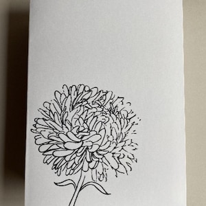 Cartão Flor do mês de nascimento do crisântemo novembro
