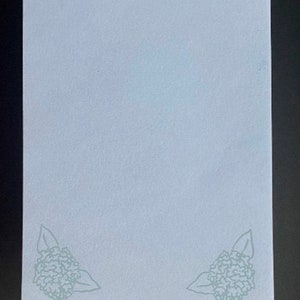 Bloc de notas de hortensias