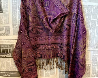 Cropped Pashmina Hoodie