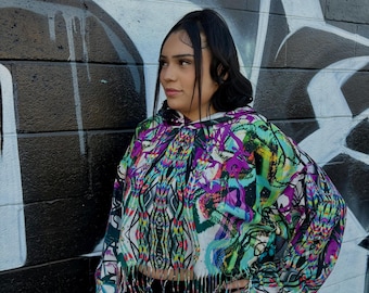 Blissful X Shuggiii Cropped Pashmina Hoodie – ACAI