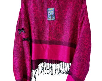 Zodiac // Libra-  Cropped Pashmina Hoodie