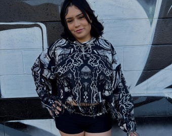 Blissful X Shuggiii Cropped Pashmina Hoodie – FOGGY VISION